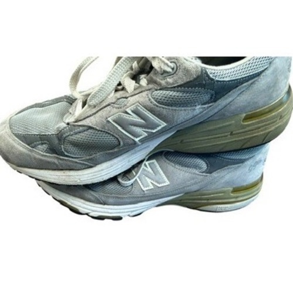 THRASHED ! New Balance 993 Heritage USA Grey Suede Mesh Running Shoes Mens 10
